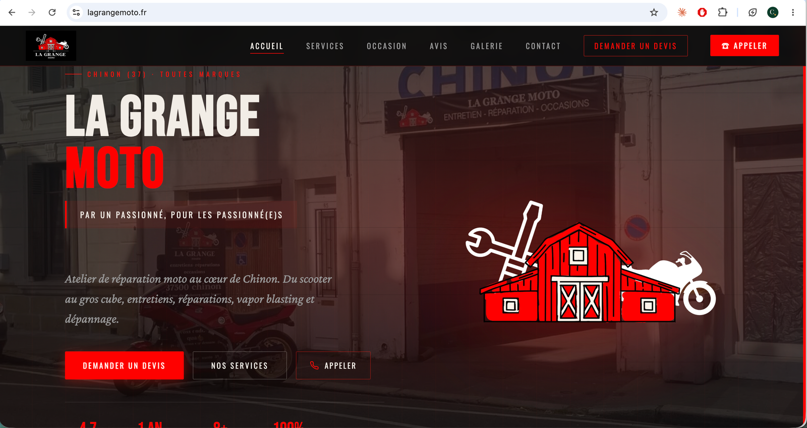 La Grange Moto, Atelier moto