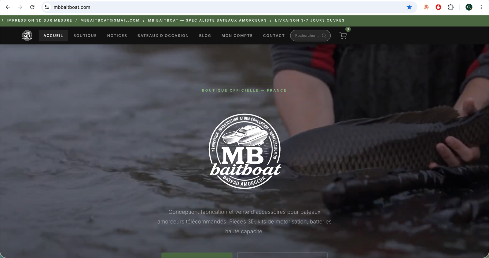 MB BaitBoat, E-commerce · Bateaux amorceurs
